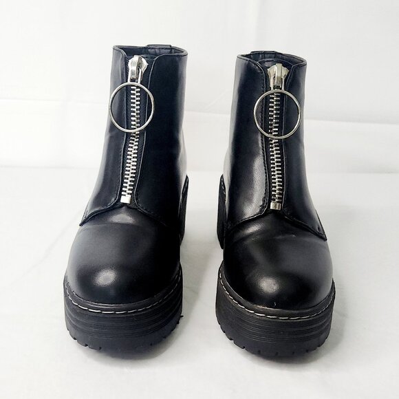 Seven 7 Zoe Black Platform Boots - Picture 2 of 9